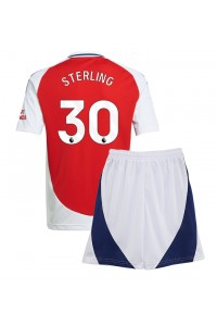 Arsenal Raheem Sterling #30 Jalkapallovaatteet Lasten Kotipeliasu 2024-25 Lyhythihainen (+ Lyhyet housut)